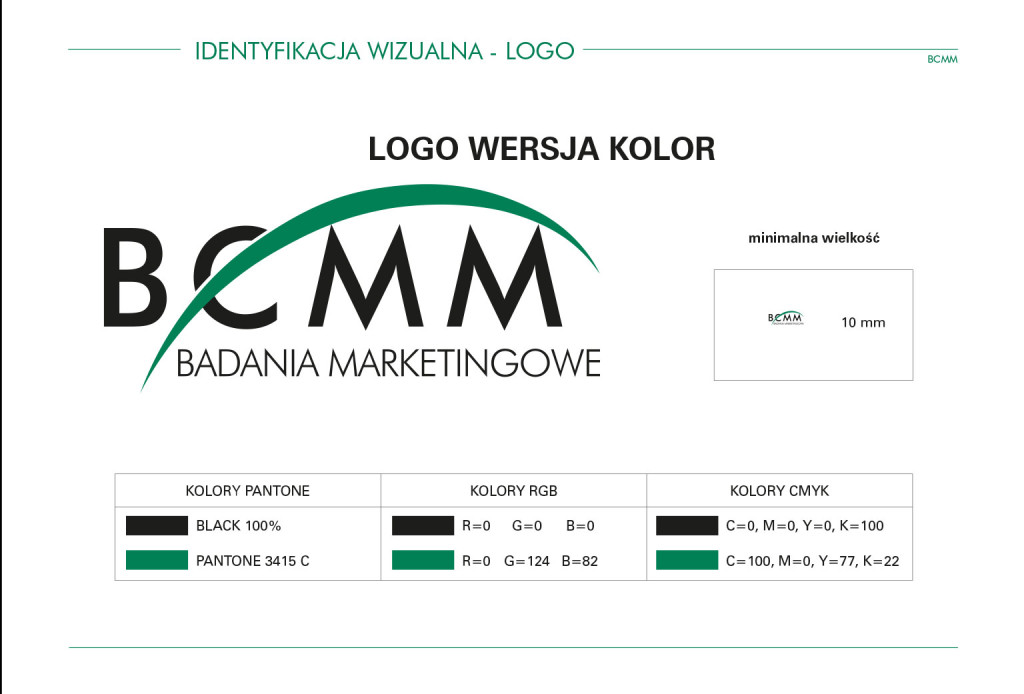Identyfikacja wizualna dla firmy BCMM-Badania Marketingowe